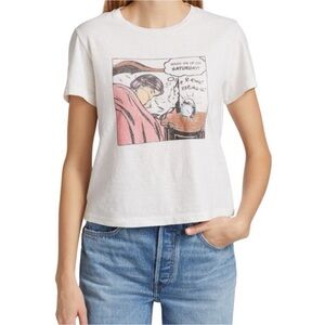 RE/DONE Wake Me Up On Saturday Tee Vintage White NWT